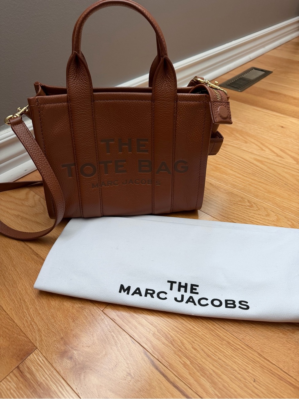 Marc Jacobs Brown Leather 'The Tote Bag' Small Tote